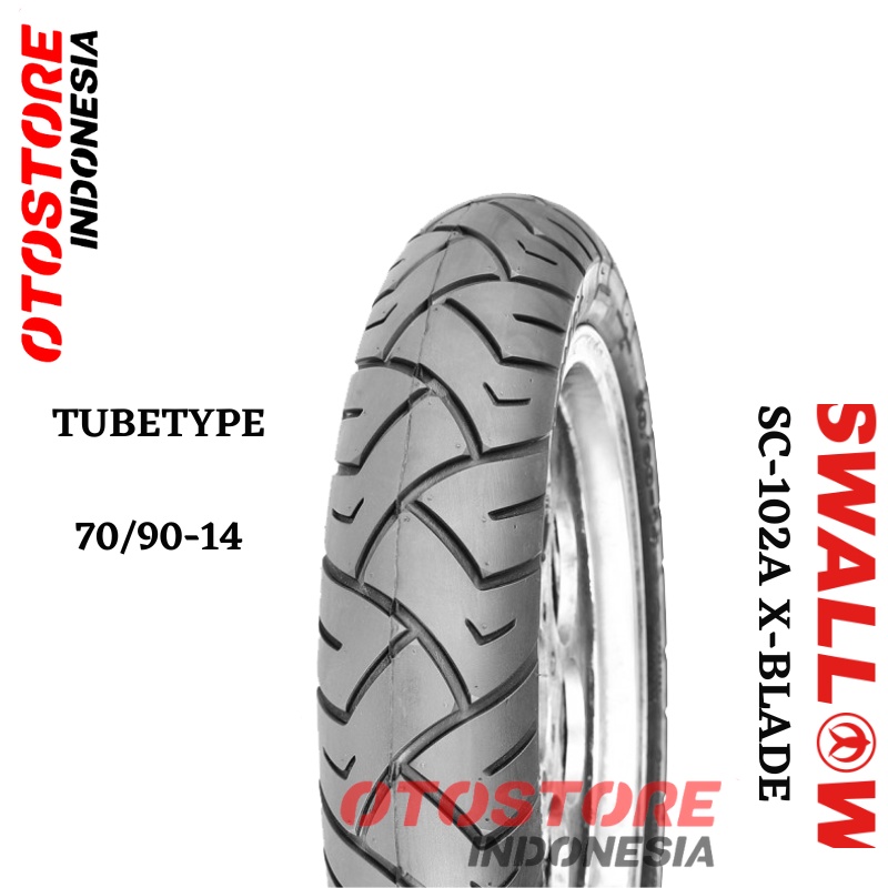 Ban Luar Motor Swallow SC-102A  70/90-14 Ring 14  Tube Type Ban Luar Motor 70 90 ring 14