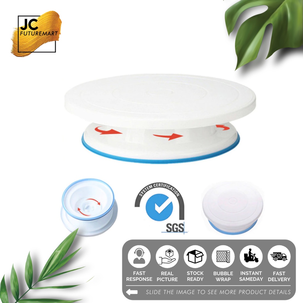 CAKE ROTARY TRAY / CAKE TURNTABLE / ROTATING CAKE STAND - 28CM