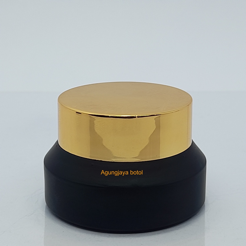 Pot Kaca 15 Gr Gendut Coklat Frosted / Pot Kaca / Pot Cream Kaca / Pot Krim Wajah / Pot Kosmetik / P