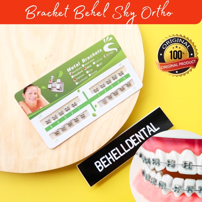 Bracket Behel Gigi MINI ROTH MIM FDA ORTHODONTIC BOX PUTIH - Orthodontic Braket Brecket Breket Roth With 345 Hook 0.22 022 0 22 / Kawat Gigi Ortho Metalic Metal Permanen Perawatan Perbaikan Perapih Berantakan Maju Tonggos Tidak Rata Original Behelldental