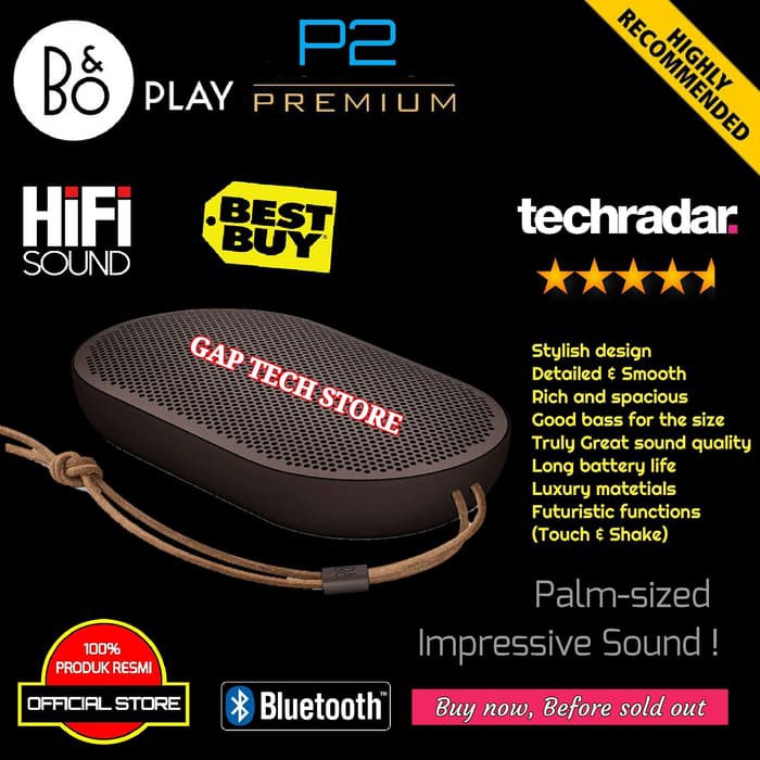 BANG   OLUFSEN BEOPLAY P2 Portable Bluetooth Speaker with Mic Original