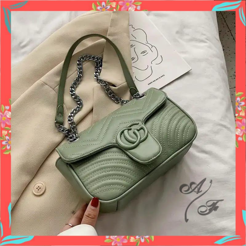 Tas Wanita EL 5144 BQ 3290 GI 6045 CR 7472 LT 1244 RISCE TAS SELEMPANG TALI RANTAI IMPORT WANITA CEW