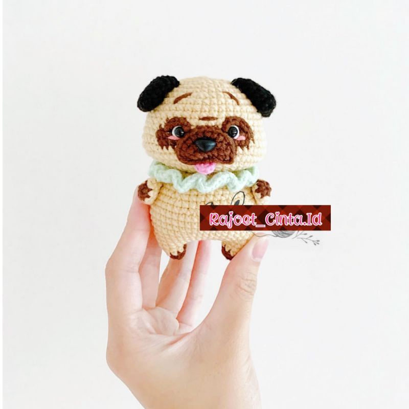 BONEKA RAJUT PUG BONEKA ANJING