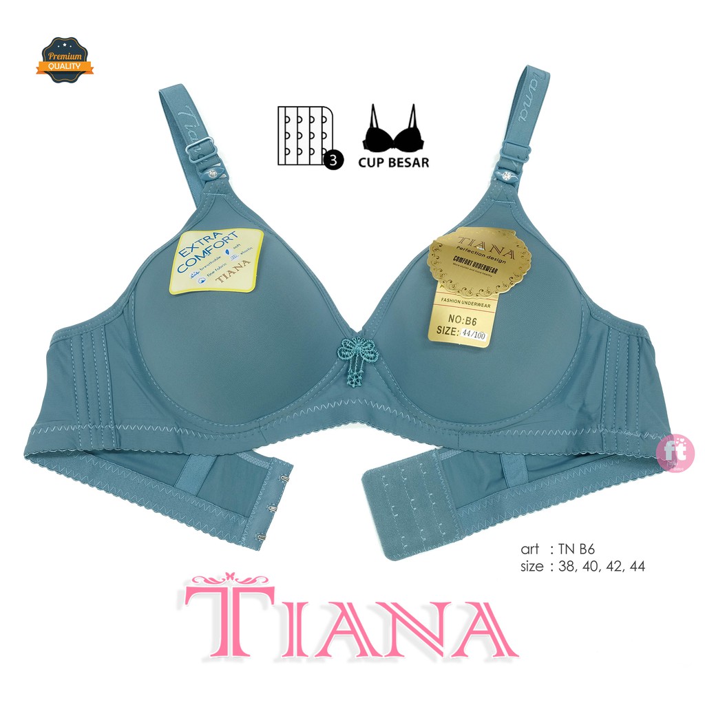 TIANA | BRA Cup Besar Kait 3 / Bra Polos / art TN B6