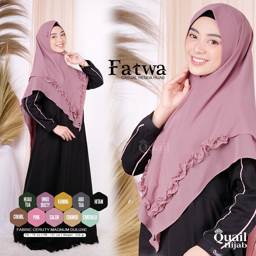 FATWA QUAIL HIJAB INSTAN | PREMIUM JILBAB ORI QUAIL