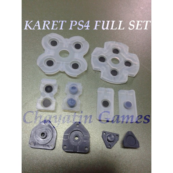 KARET STIK PS4 TRANSPARAN FULL SET ORI