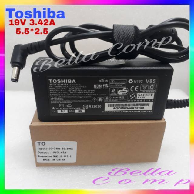 Adaptor chargerToshiba Satelite C800 C800D C840 C845 C850 19V 3.42A OEM