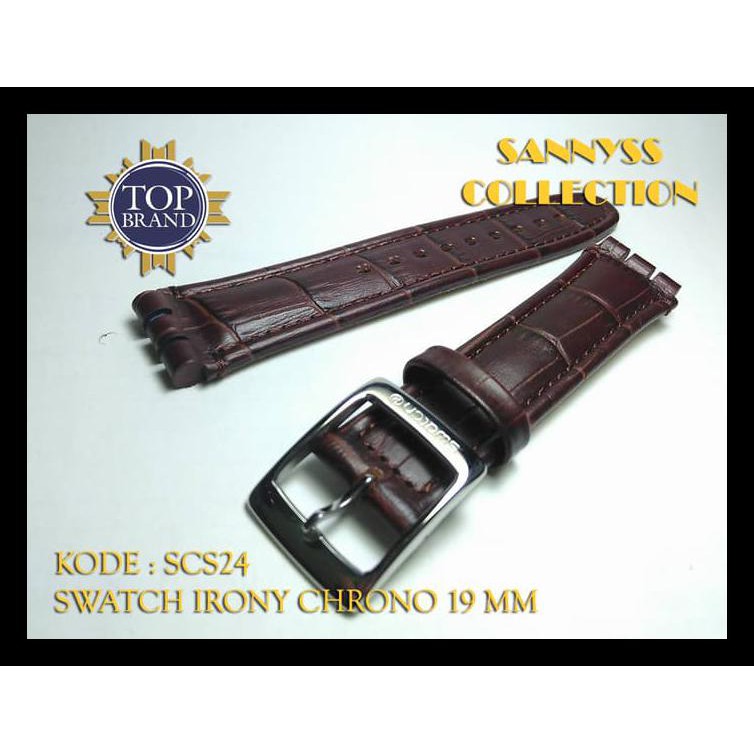 Strap Tali Jam Swatch Irony Chrono 19 Mm Kulit Terjamin