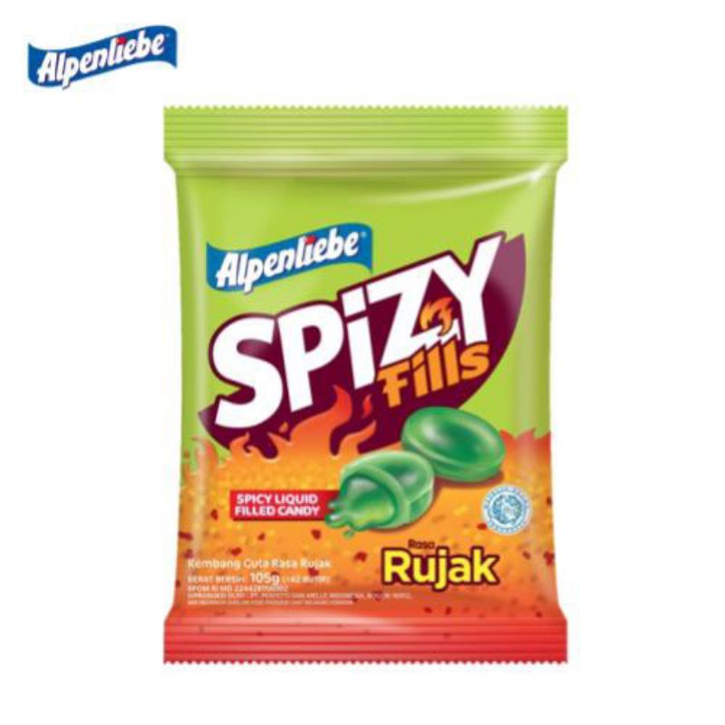 PERMEN ALPENLIEBE SPIZY FILLS 105 GR RASA RUJAK