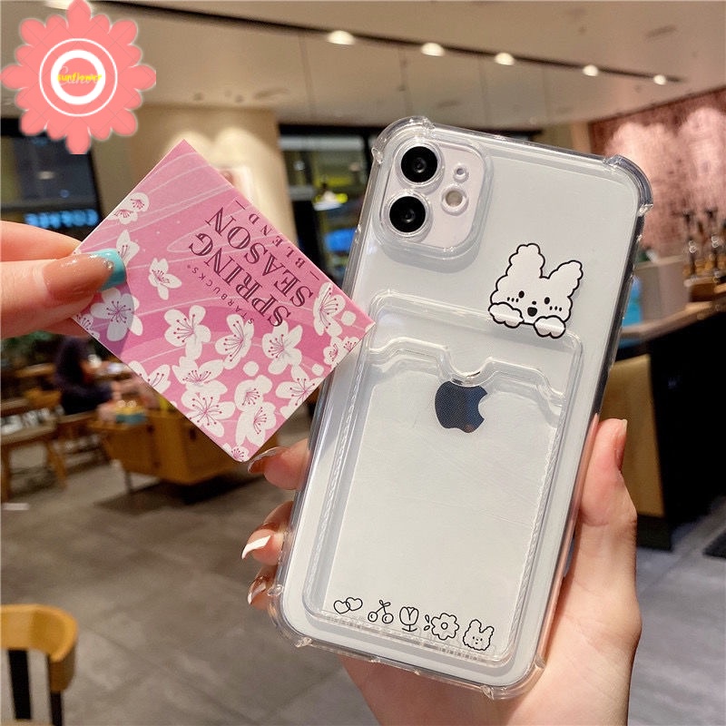 Casing Soft Case Tpu + Dompet Kartu Anti Jatuh Untuk iPhone 14 11 12 Pro MAX 7 8 6 6s Plus XS MAX X XR SE 2020