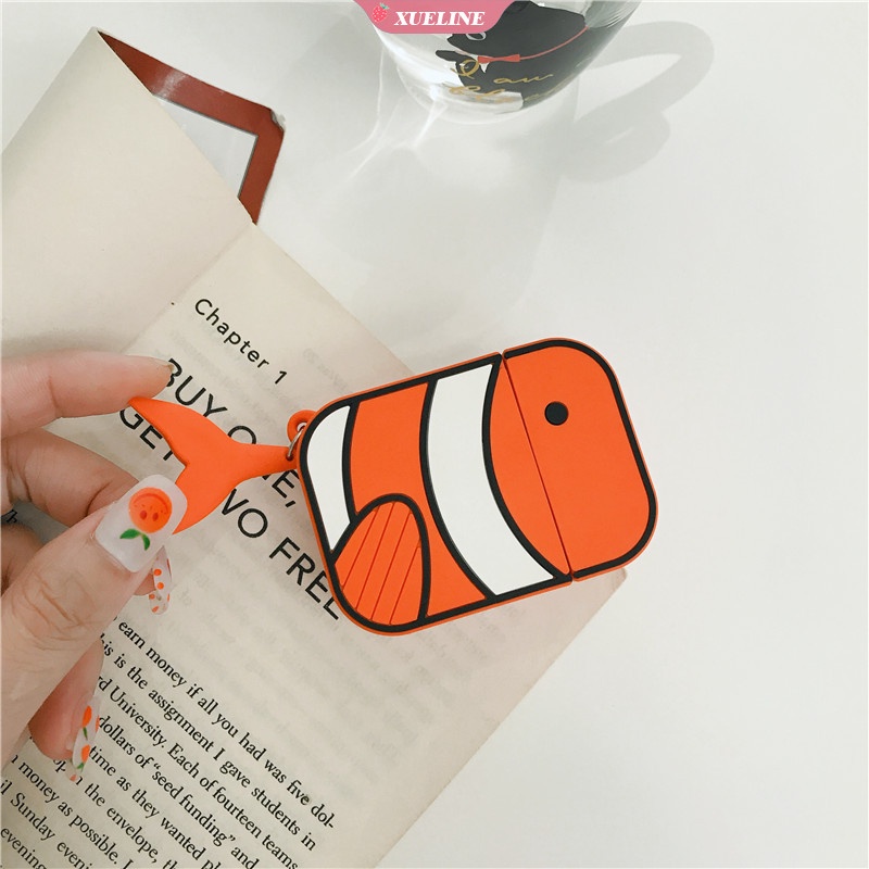 Casing Soft Case Silikon Motif Kartun Whale Untuk AirPods 1 / 2