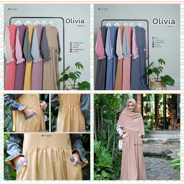Olivia homedress daily outfit yasmeera gamis katun supernova murah meriah