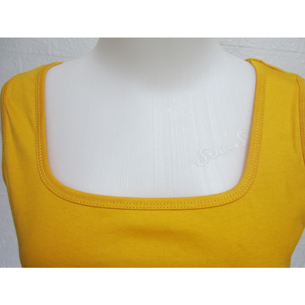 Singlet - Tank Top Wanita Casual Kuning Tua