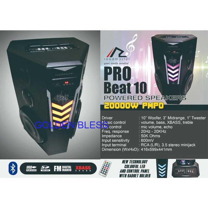 Speaker aktif Roadmaster pro beat 10