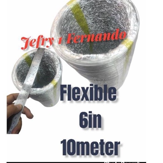 FLEXIBLE DUCTING AC 6 IN 15CM CEROBONG AC/ASAP/HEXAUST DUCT 10METER M 1ROLL