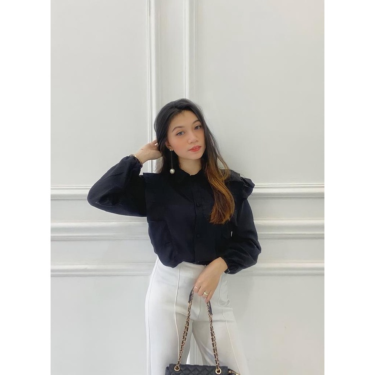 BEFAST - ZSO OOTD Blouse DREAMY / LELANA TOP BLOUSE / Blouse Wanita Casual / Atasan Lengan Panjang / Blouse Terbaru / Pakaian Wanita Kerja Formal / Blouse Crincle Banyak Warna / Fashion Wanita Modis Kekinian / Blouse Terlaris