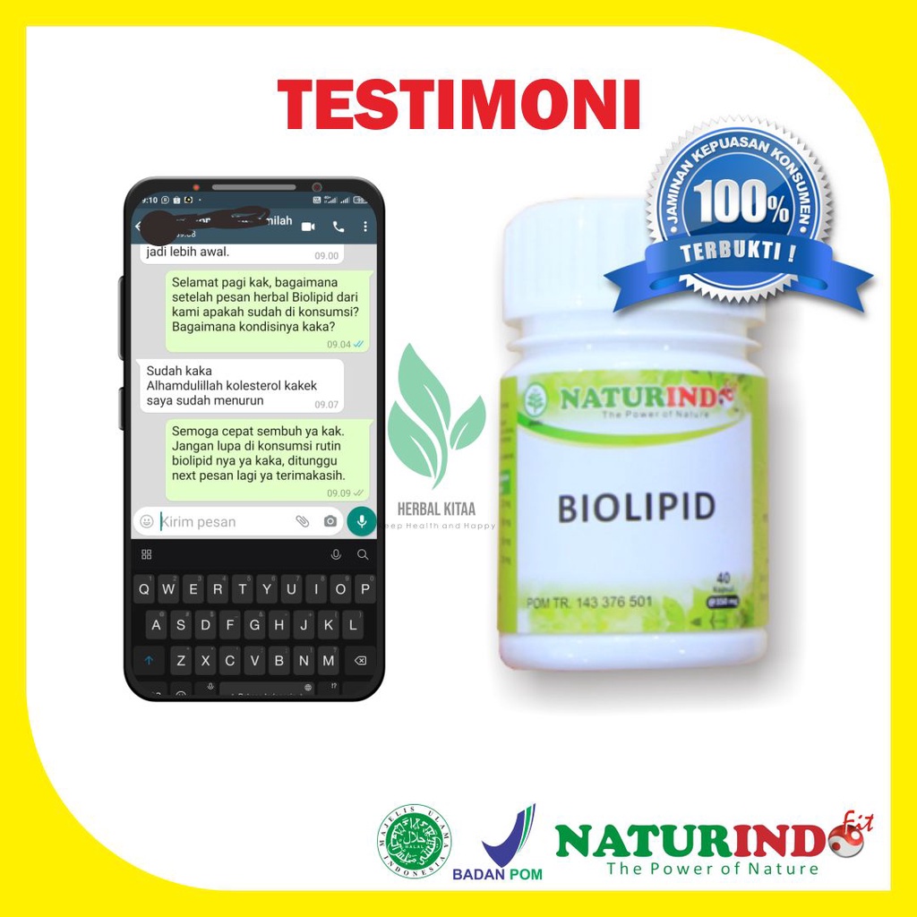 Biolipid Obat Herbal Kolesterol Menghancurkan lemak jahat melancarkan aliran darah Naturindo-5