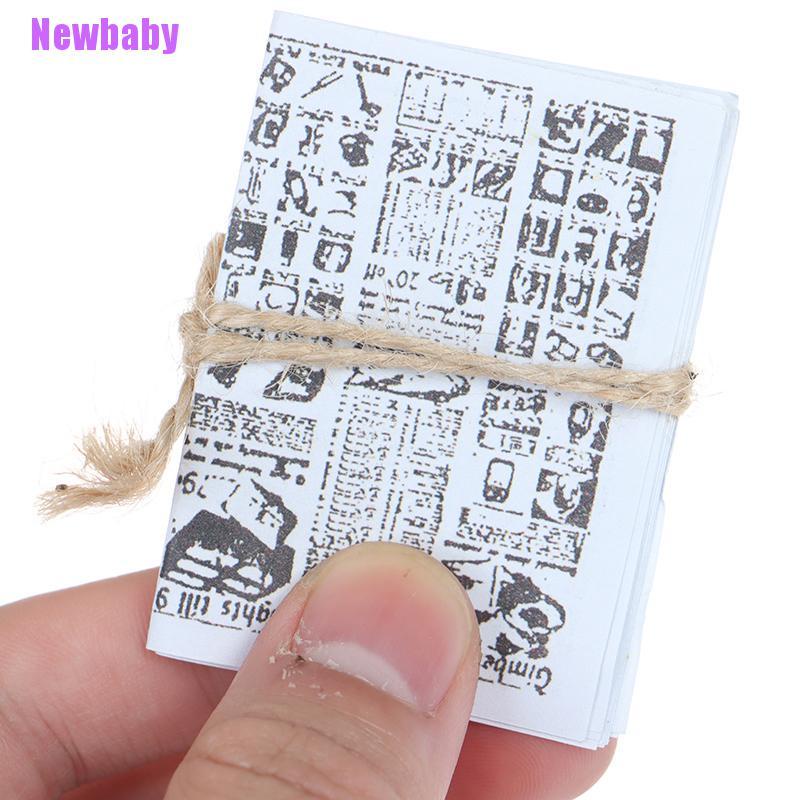 (Newbaby) Miniatur Kacamata + Koran Skala 1: 12 Untuk Rumah Boneka