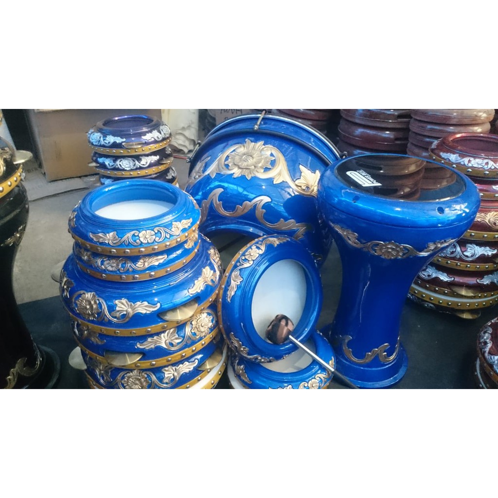 Hadroh Rebana Jepara Biru Ukir Emas