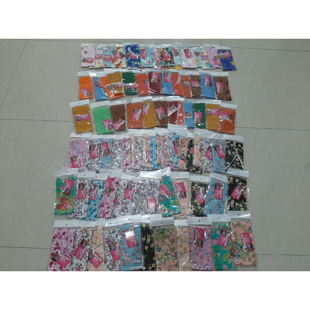 Masker Kain Katun Nyaman 2 Lapis Hijab / Masker Kain Polos Tali Karet