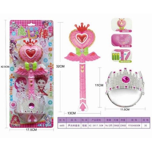 Mainan Anak Tongkat Peri Dan Mahkota 6605 Magic Wand