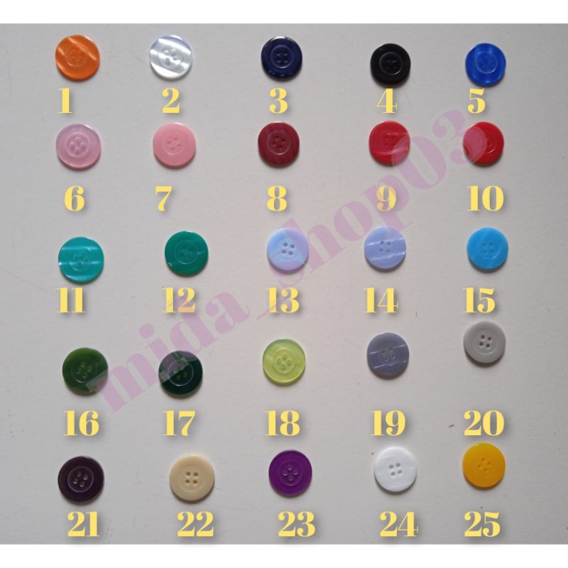 kancing 2 cm / kancing warna warni / kancing besar 2 cm