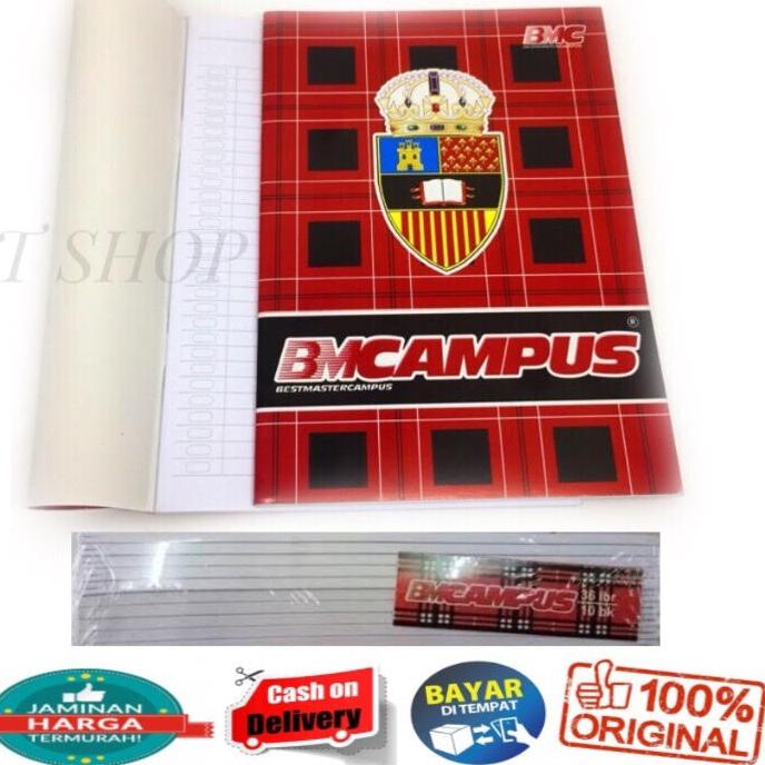 

Hot Sale - 1 PACK ISI 10 PCS BUKU TULIS BM CAMPUS 36 LEMBAR UKURAN BOXY ,,