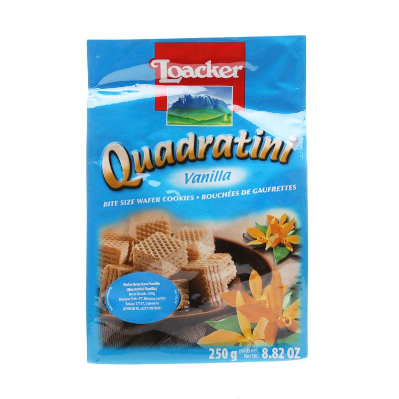 

LOACKER QUADRATINI VANILLA 250 GR / WAFER DENGAN KRIM VANILLA