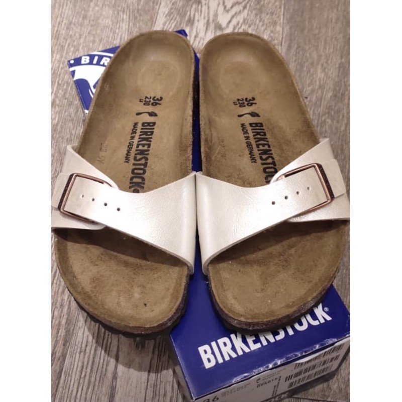 birkenstock madrid pearl white