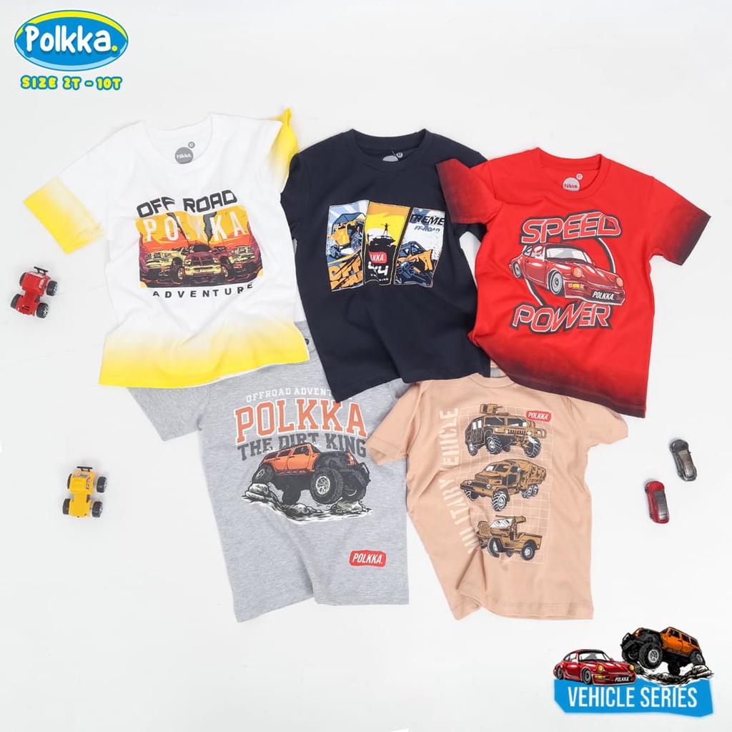 Kaos anak anak motif Vehicles by Polkka | DUO KRUCILS