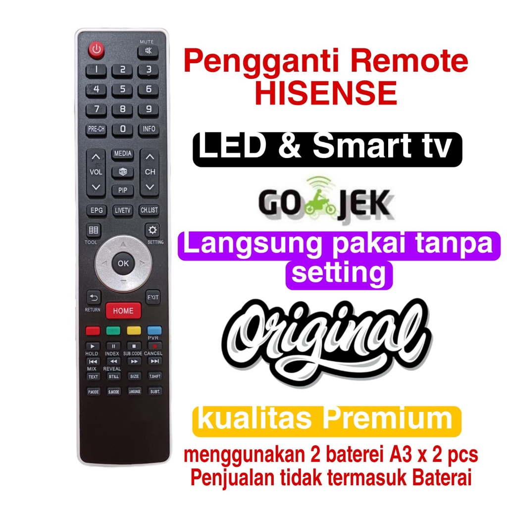 REMOTE PENGANTI TV LED SMART TV HISENSE EN-33928HS BAHAN PREMIUM 1403