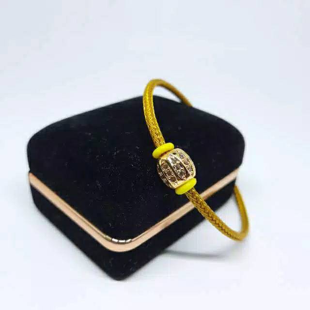 Fourfashion Charm Mata Putih Untuk Gelang Tali Gold Xuping