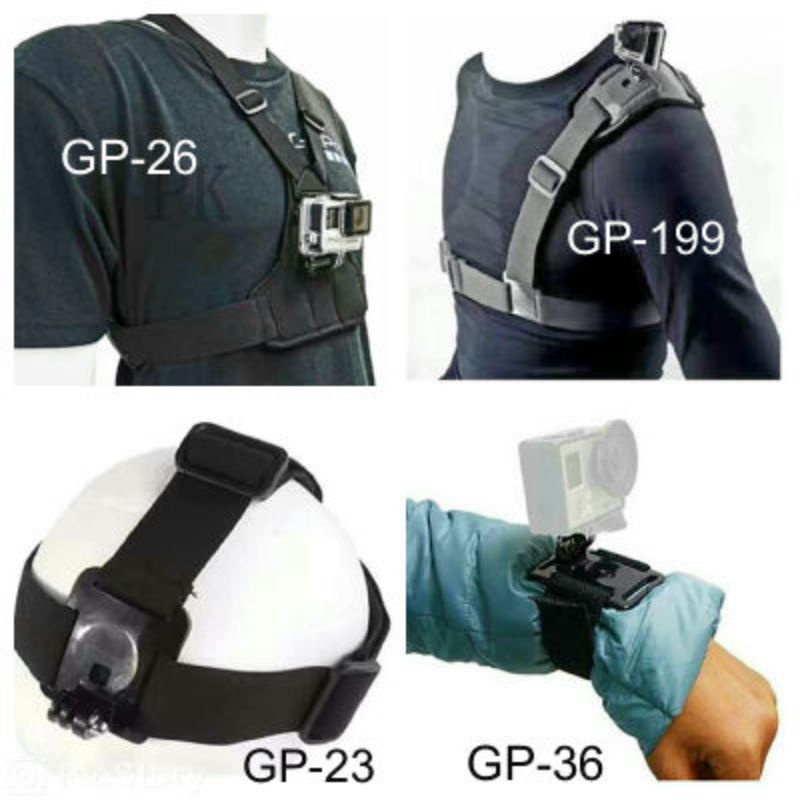 accesories gopro yi xiaomi kogan starp badan kepala lengan