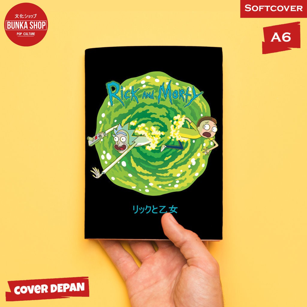 

Pocketnote Klasik Rick and Morty Softcover A6 Buku Tulis Catatan Agenda Planner