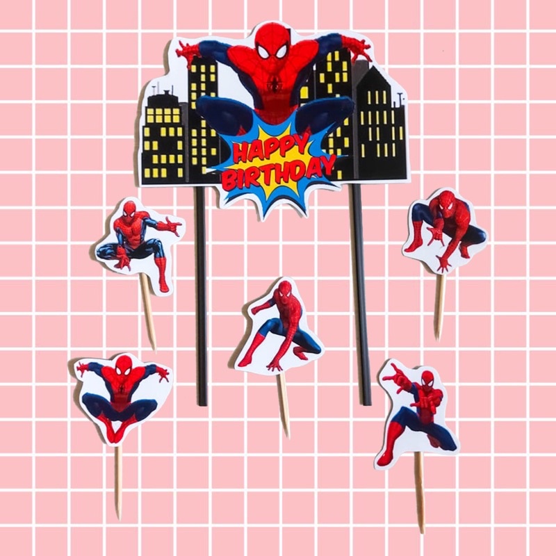 Cake Topper SPIDERMAN / Topper Kue SPIDERMAN / Hiasan Kue SPIDERMAN / SPIDERMAN