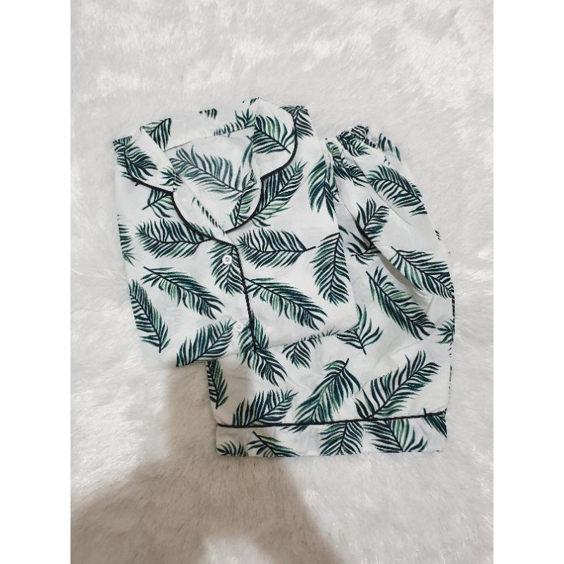 Baju Tidur Wanita/Piyama Wanita Dewasa Katun Motif Daun Part 3