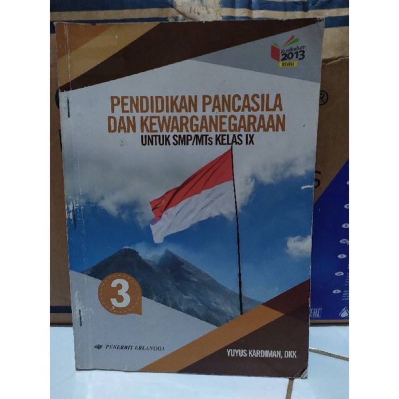 Buku Pkn kelas 9/IX SMP Penerbit Erlangga K13 Revisi