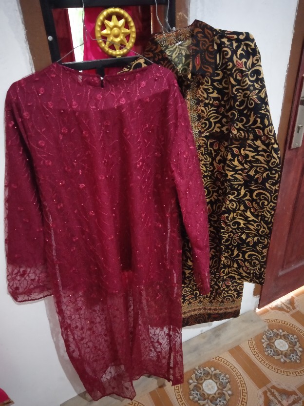 [ori - 4 Varian Warna -] Wou Batik Couple Amalia Batik Couple Kebaya Modern Batik - Bg032