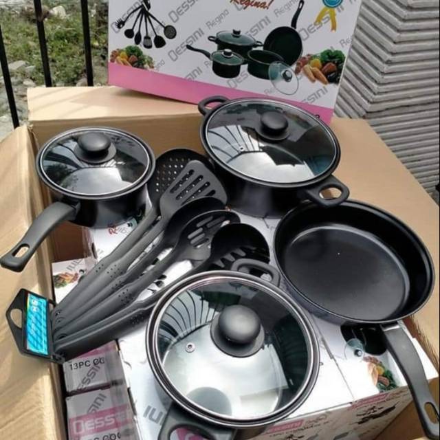 Cookware Set Hitam 13pcs