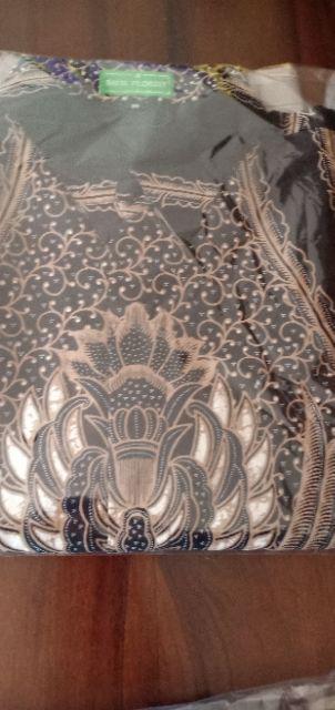 Peksi Mocca Pendek Kemeja Batik Pria Katun Primisima Full Furing