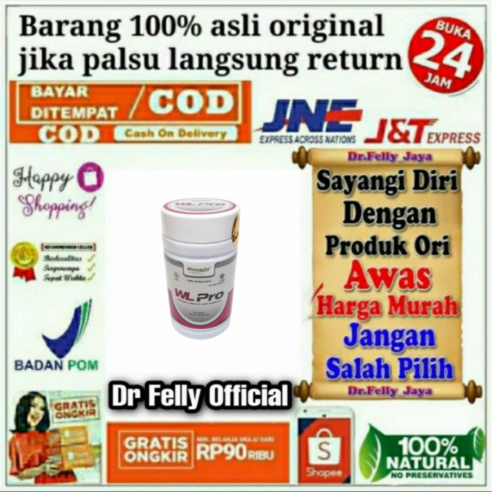 WL PRO ASLI ORIGINAL OBAT WL PRO PELANGSING BADAN SUPLEMEN DIET TERBUTI MANJUR