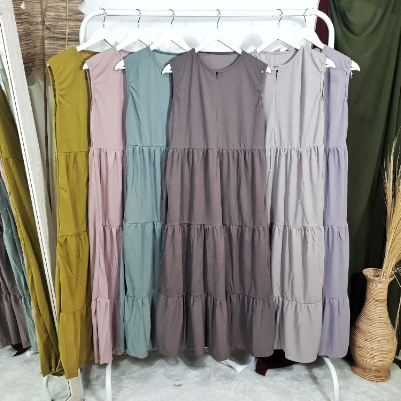 Dailythings Inner Gamis Basic BUSUI Flare Laila LD 100-120cm Panjang 130cm Fit L-XXL