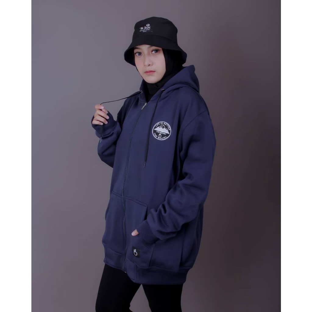 SWEATER HOODIE JUMBO Size Sweater Hoodie Zipper Polos || Jaket Sweater Polos Zumbo Size XXl PRIA WANITA