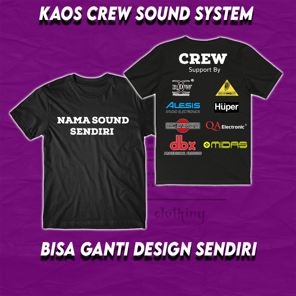 Jual Kaos Crew Audio Kaos Crew Sound System Desain Sendiri Kaos Audio Kulaitas Distro Kaos