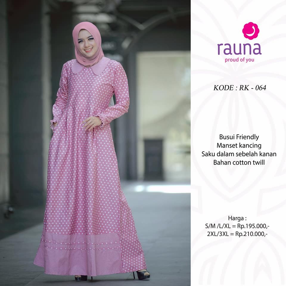 Gamis Wanita Dewasa by Rauna model RK 64