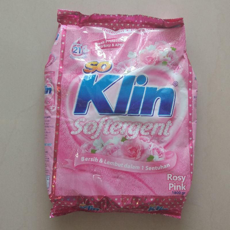 soklin softergent bubuk rosy pink 1800gr