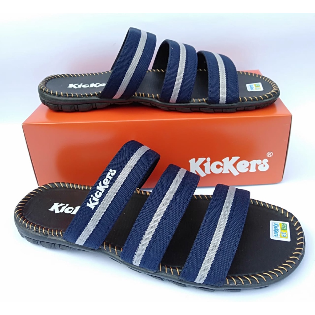 Sandal kickers pria original sendal slide selop casual slop distro dewasa terbaru murah kekinian COD