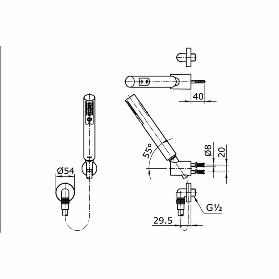 TOTO TX472SESMN HAND SHOWER SET Mandi Wall Outlet ORIGINAL RESMI ORI