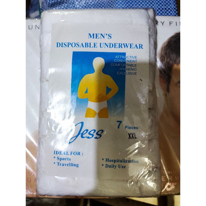 CELANA DALAM KERTAS WANITA DAN PRIA, PUTIH JESS, UKURAN S-M-L- XL-XXL / CD kertas