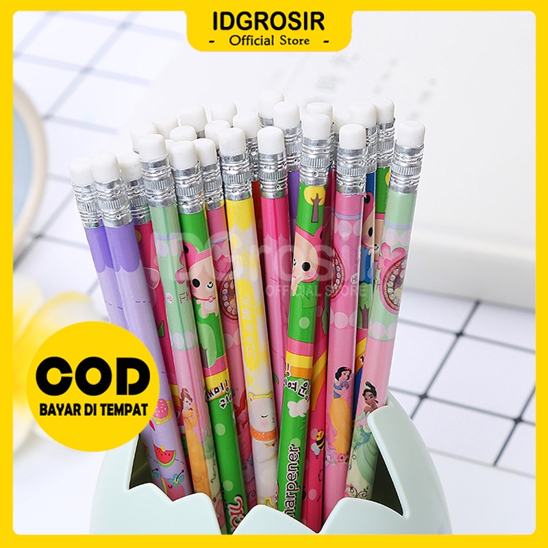 

IDgrosir 12pcs Pencil Pensil Penghapus IDG-ST0034